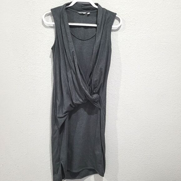 Athleta Duet Wrap Surplice Heather Gray dress Size S - Picture 2 of 10